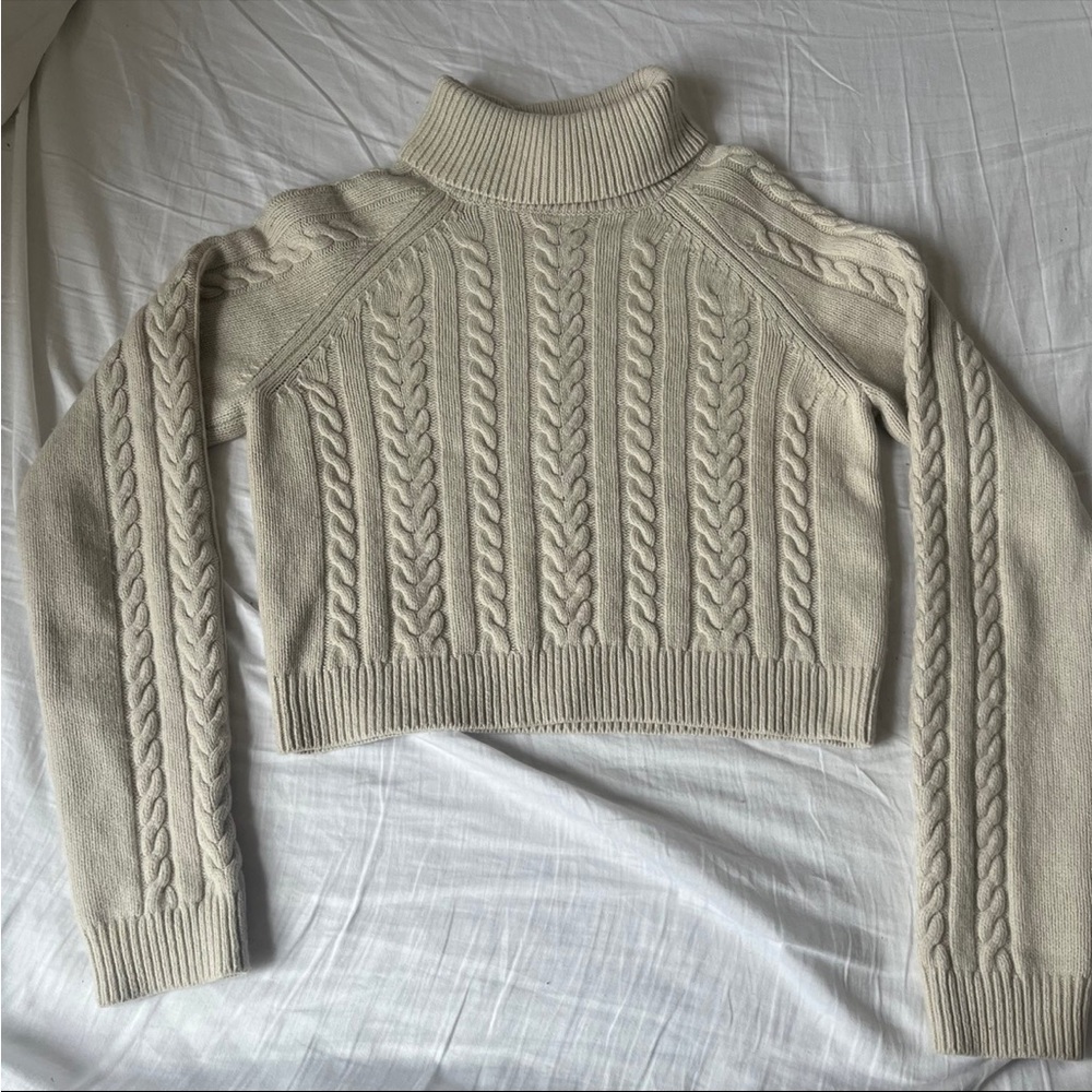 Aritzia sunday best cropped turtle neck sweater